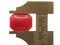 10 18mm x 13mm Red Rectangle Flatback Vintage Lucite Plastic Cabochons